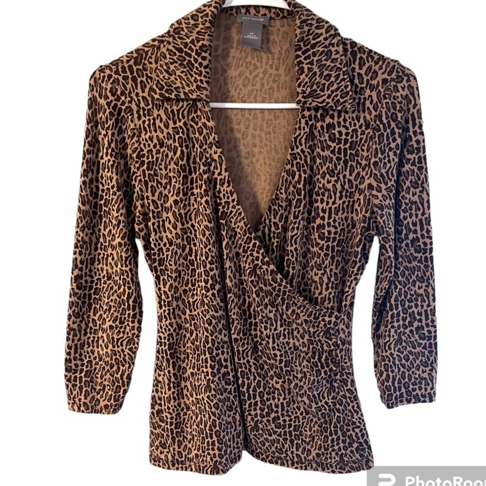 ANN TAYLOR wrap front top